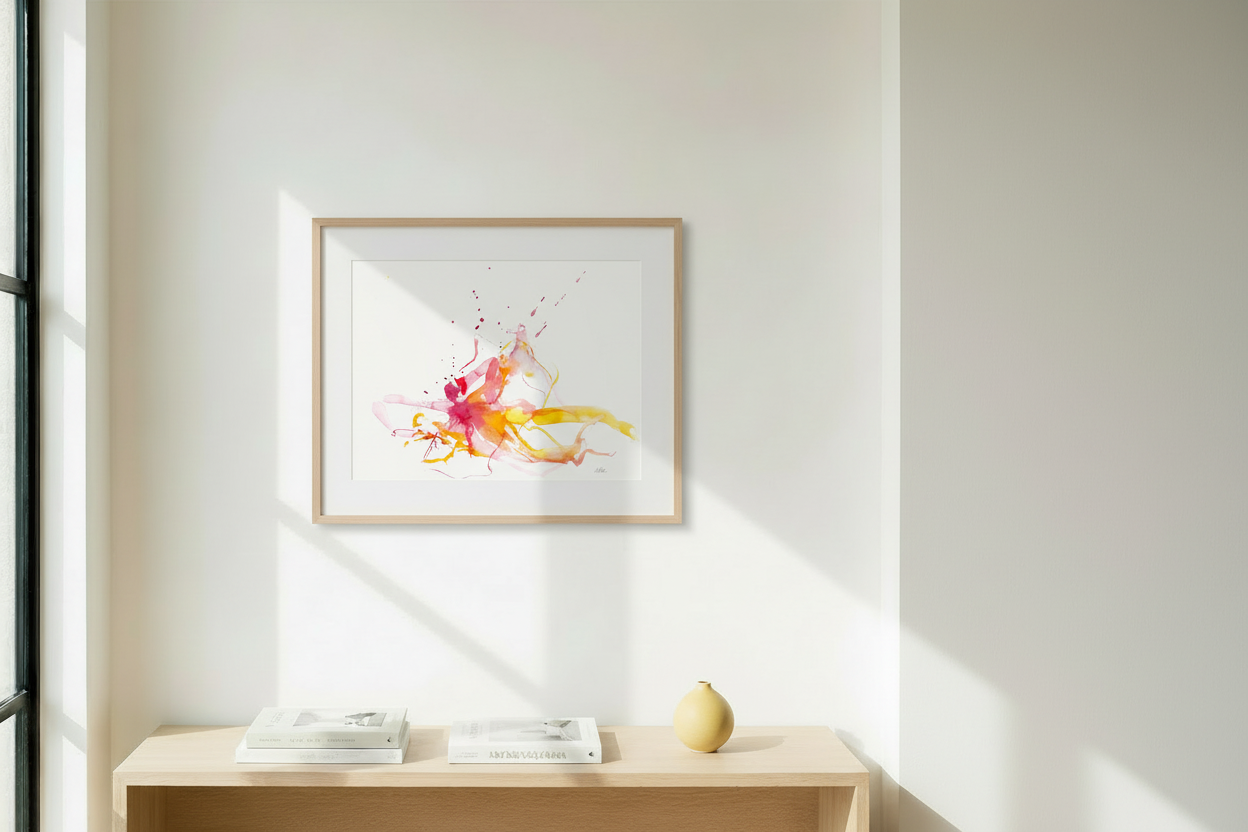 Fainting Couch - Light Room with Yellow Vase
