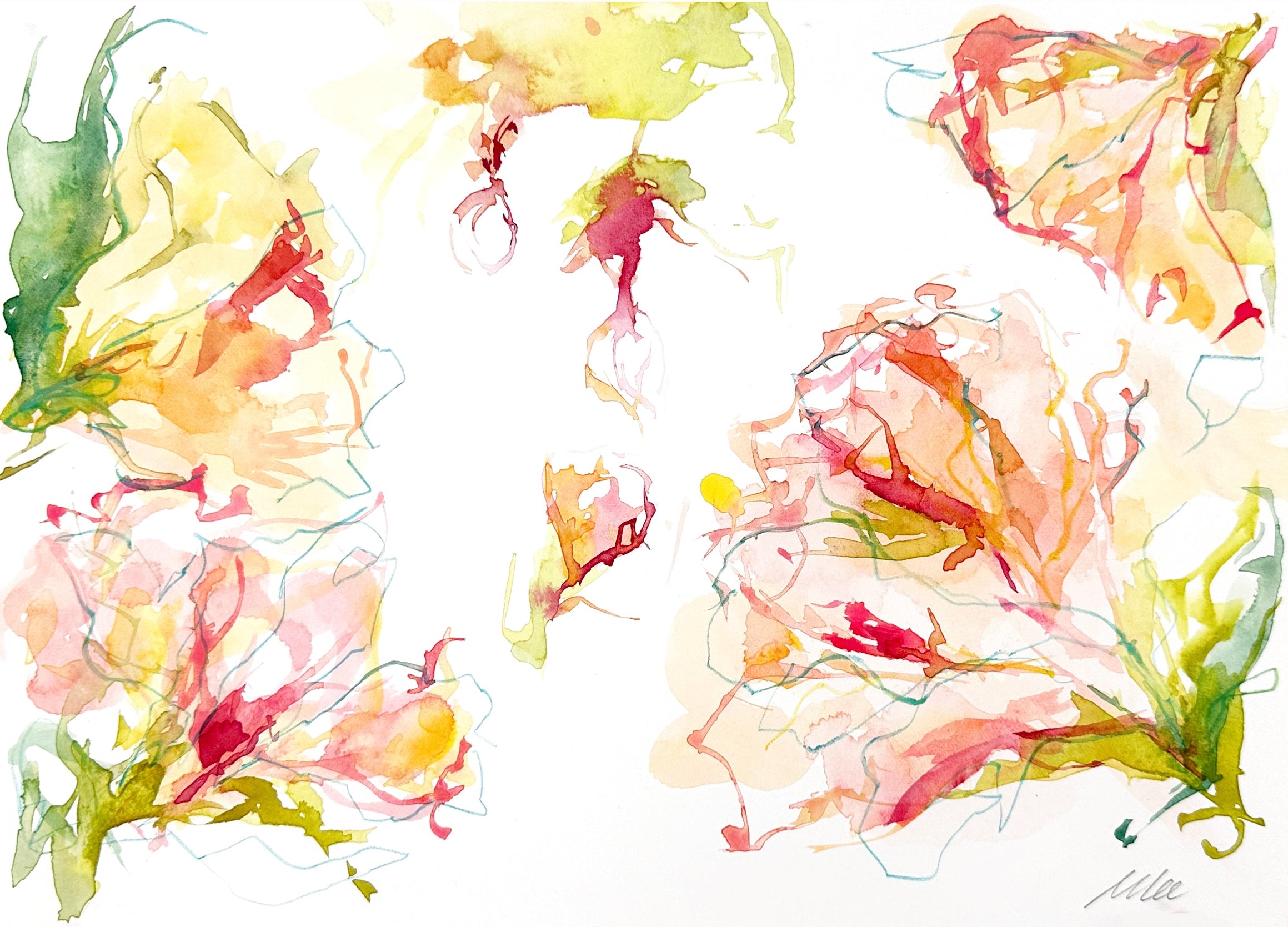 Floral watercolor by Monica Lee Rich